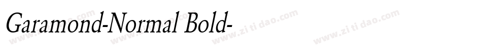Garamond-Normal Bold字体转换